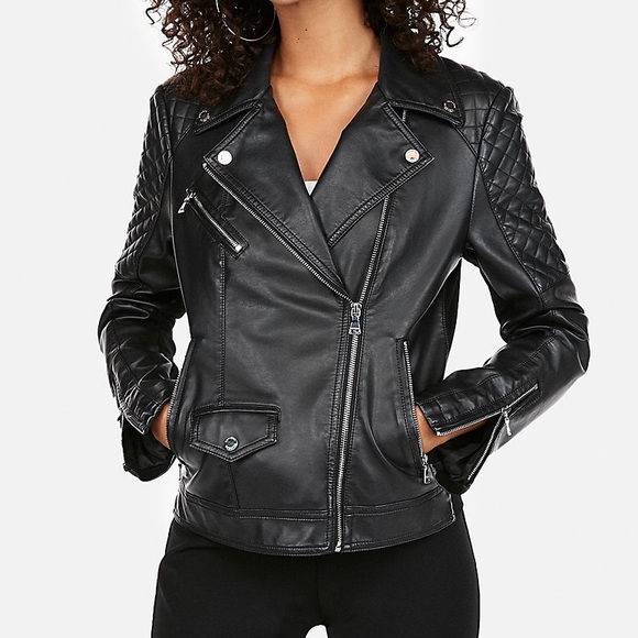 Express Jackets & Blazers - Express - (Minus The) Leather Quilted Moto Jacket